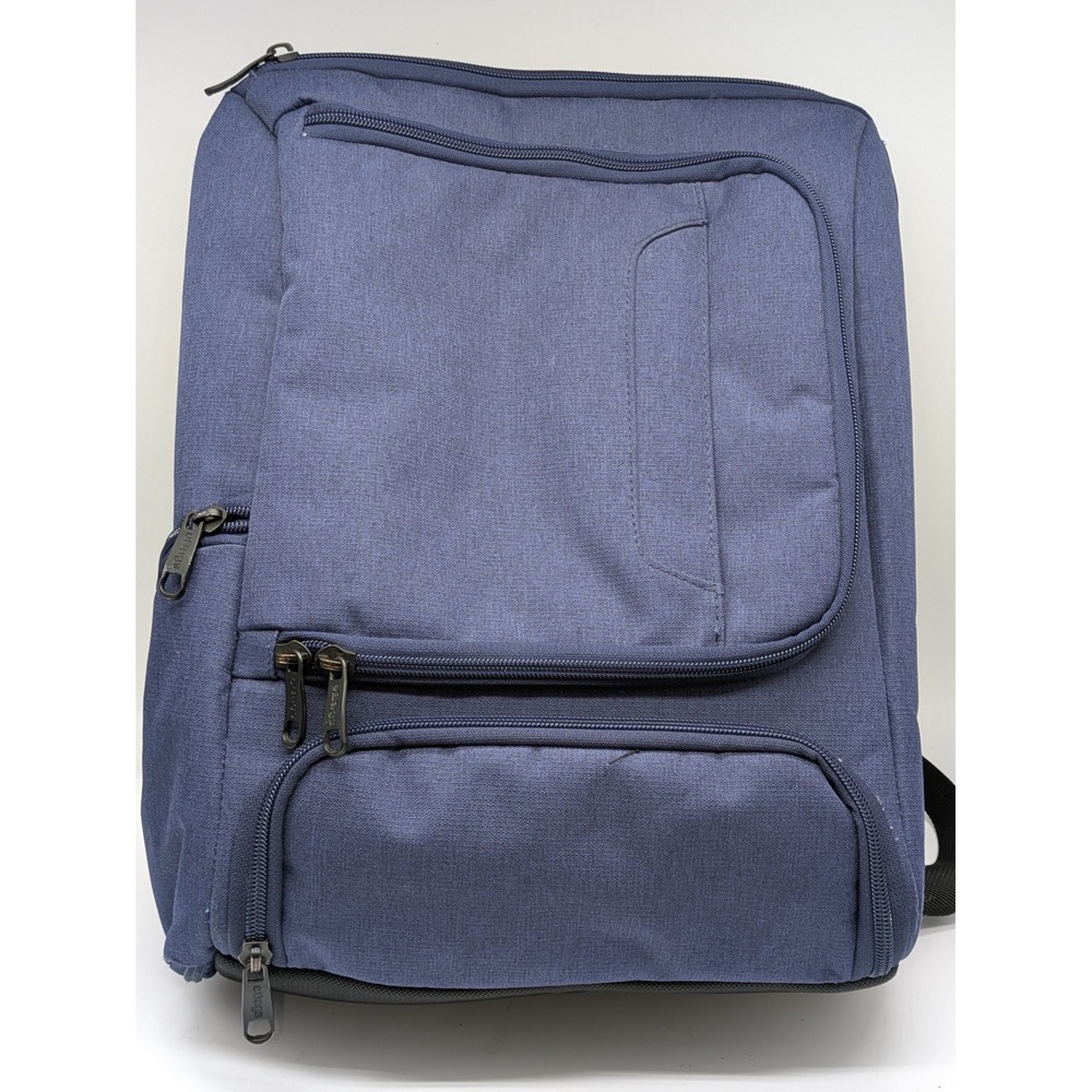 eBags Professional Slim Laptop Backpack Blue Travel Business Carry On 16x14x5.5